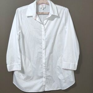 Lenora by Dina Yang Ali Swing White Sleep Shirt SIZE XL